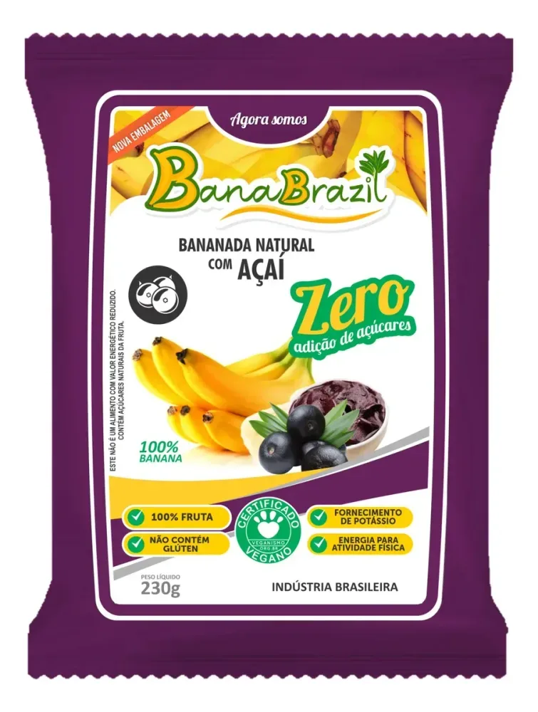 Bananada banabrazil açaí zero açucar 130g