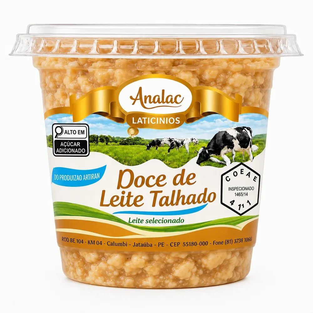 Doce de leite tallhado analac 450g